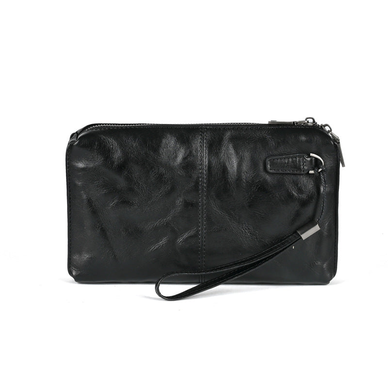Men's Cow Leather Light Luxury Texture Clutch Fashion Men's Handbags