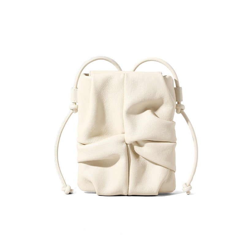 Women's Leather Design Mini Simple First Layer Shoulder Bags