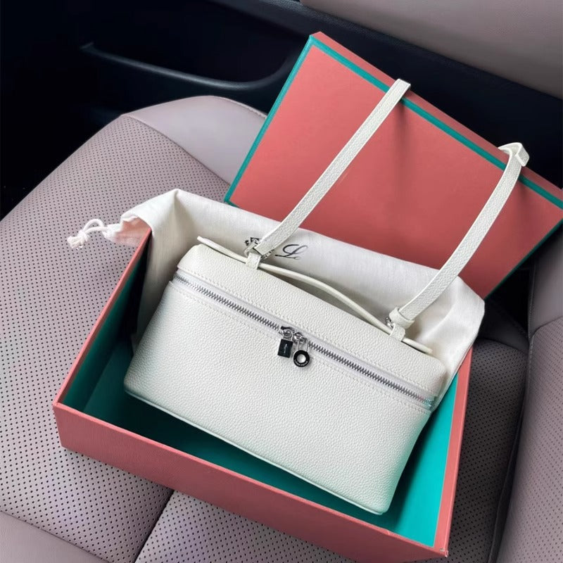 Women's Leather Lunch Box Genuine Pattern First Crossbody Bags