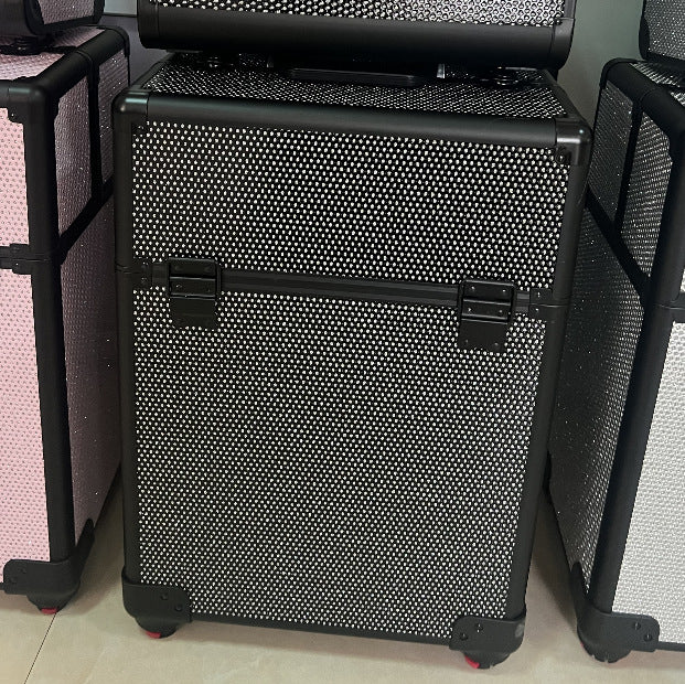 Large Capacity Water Cube Aluminum Alloy Cosmetic Cases