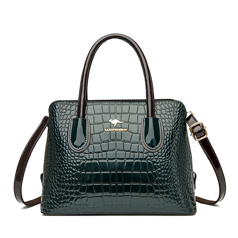 Women's Patent Leather Glossy Alligator Print Handbags