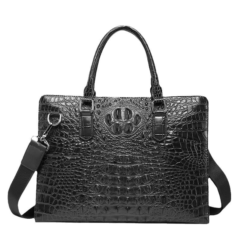 Elegant Men's Crocodile Leather Cowhide Computer Men's Briefcases