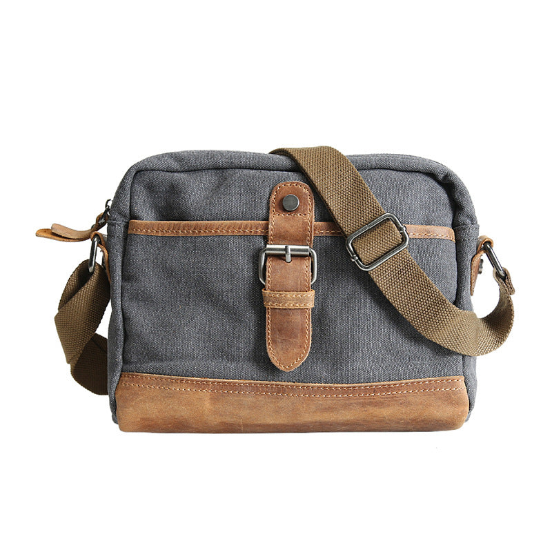 Men's Creative Popular Canvas Horizontal Green Men's Messenger Bags
