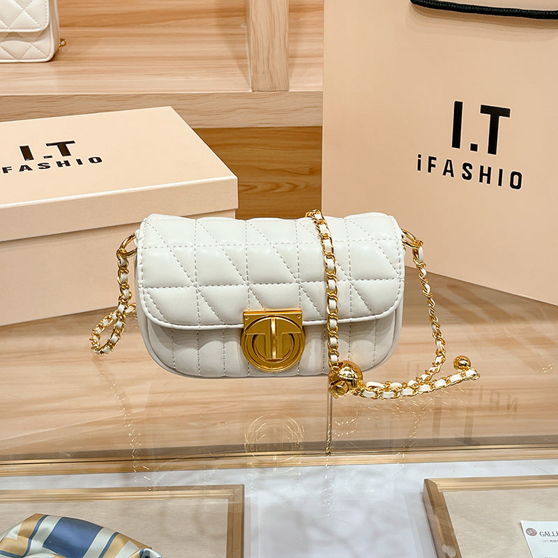 Mini Style Chain Summer Rhombus Golden Crossbody Bags