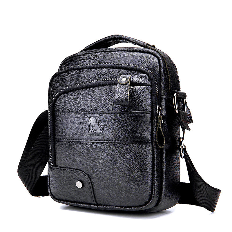 Men's Leather First Layer Cowhide Business Men's Messenger Bags