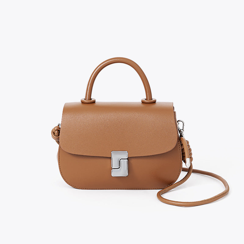 Style Design Saddle Large Capacity Leather Shoulder Bags