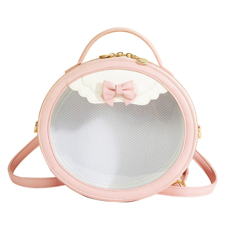 Women's Double Doll Transparent Cartoon Bar Sweet Shoulder Bags
