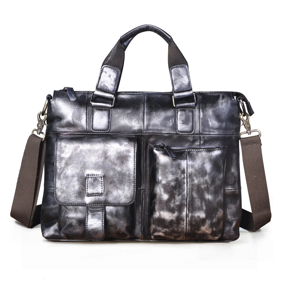 Men's First Layer Crazy Horse Leather Cowhide Bags