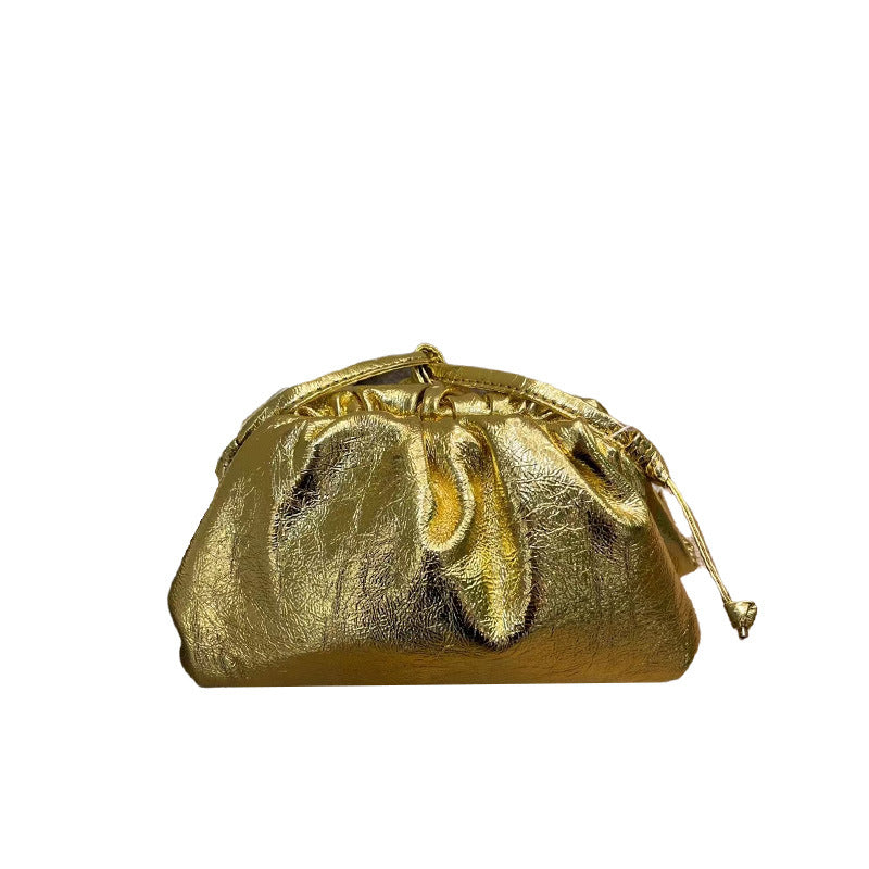 Women's Cloud Size Korean Style Pleated Clip Bags
