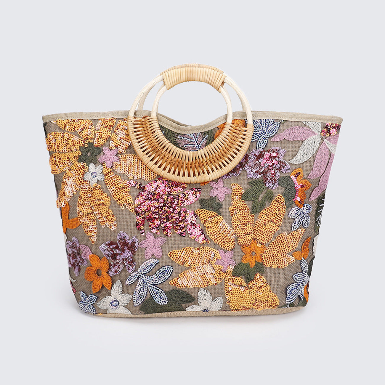 Women's Straw High-grade Niche Embroidered Large Capacity Tote Bags