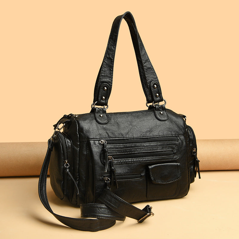 Women's Pocket Motorcycle Advanced Texture Fashion Commuter Shoulder Bags