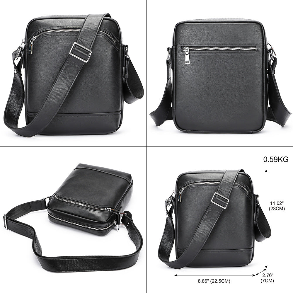 Men's Genuine Leather Fashion Versatile Stylish First Men's Messenger Bags
