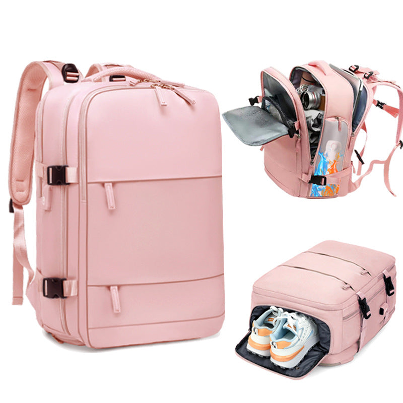 Women's & Men's & Simple Large Capacity Bottom Independent Backpacks