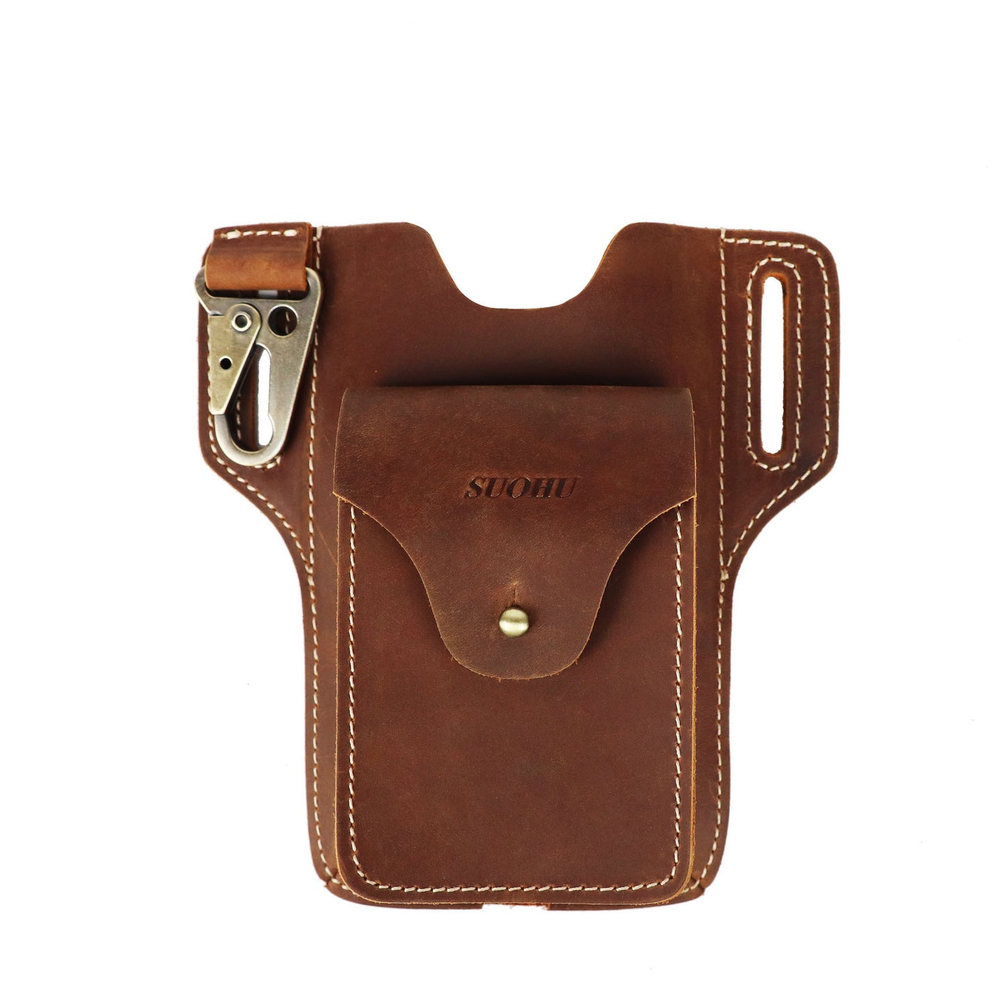 Men's Genuine Leather Business Retro Crazy Horse Men's Waist Packs