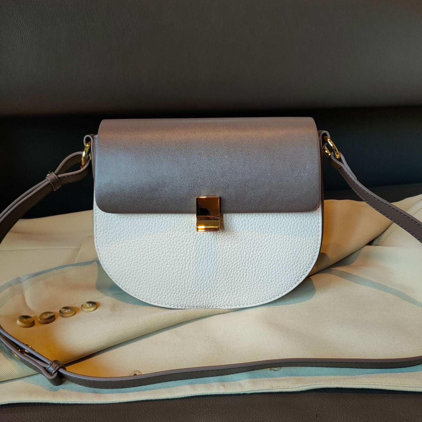 Women's Saddle Fashion Color Contrast High-grade Underarm Shoulder Bags