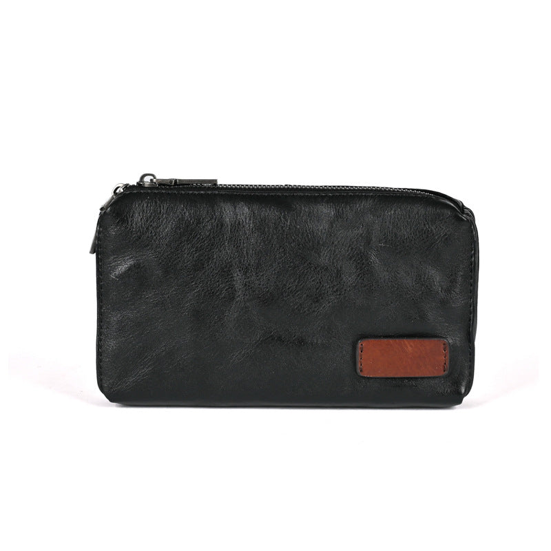 Men's Cow Leather Light Luxury Texture Clutch Fashion Men's Handbags