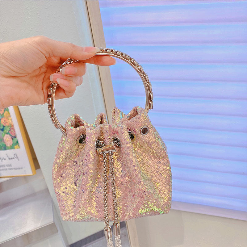 Women's Classic Sequin Chain Tassel Dinner Shoulder Bags