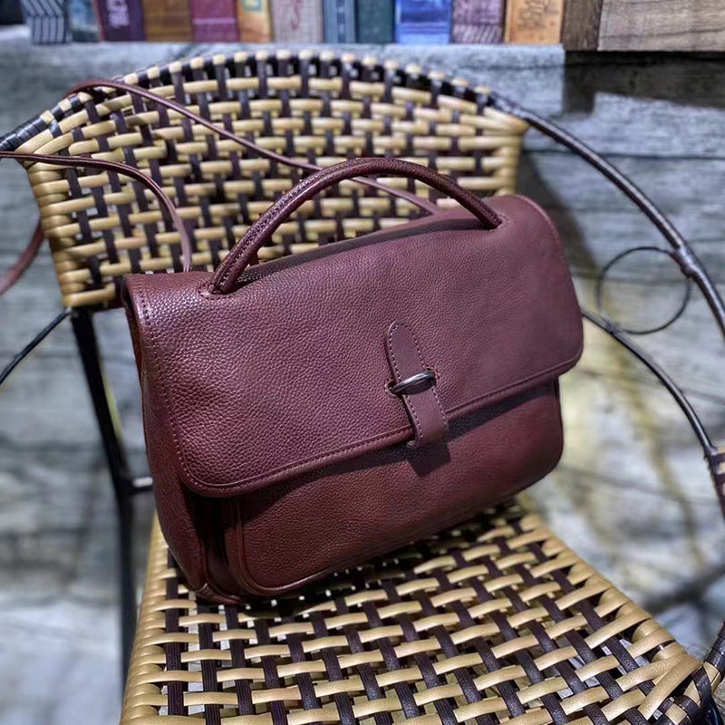 Women's Handmade Cowhide Advanced Texture Design Commuter Shoulder Bags