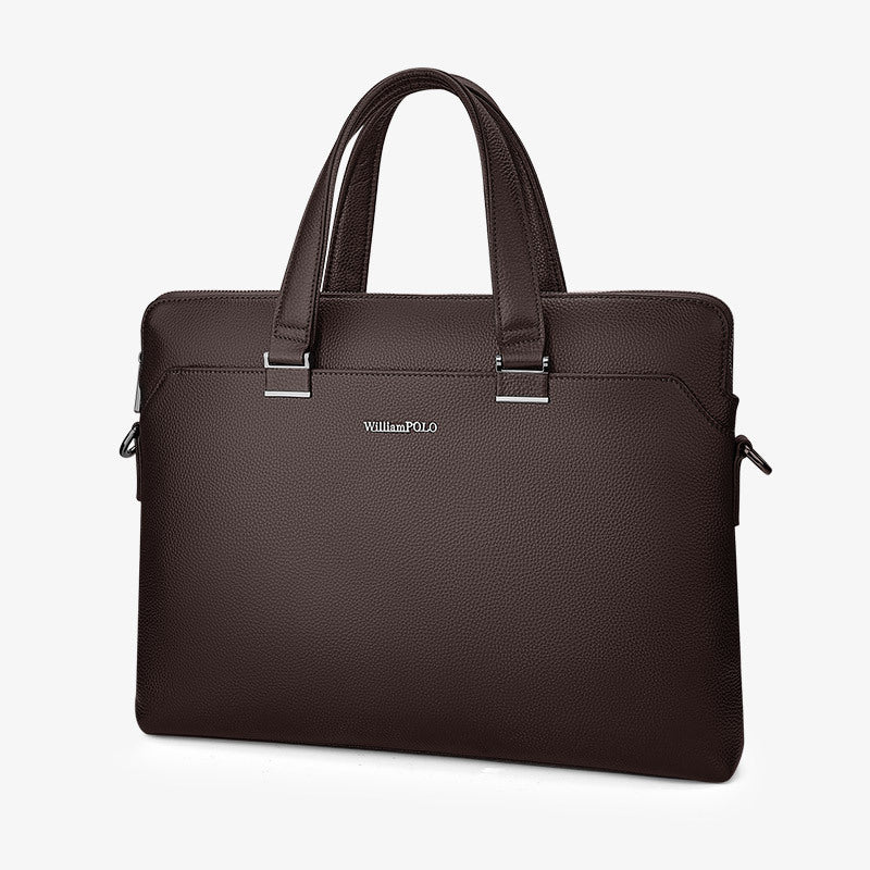 Men's Emperor Paul Cowhide Large Capacity Inch Men's Briefcases