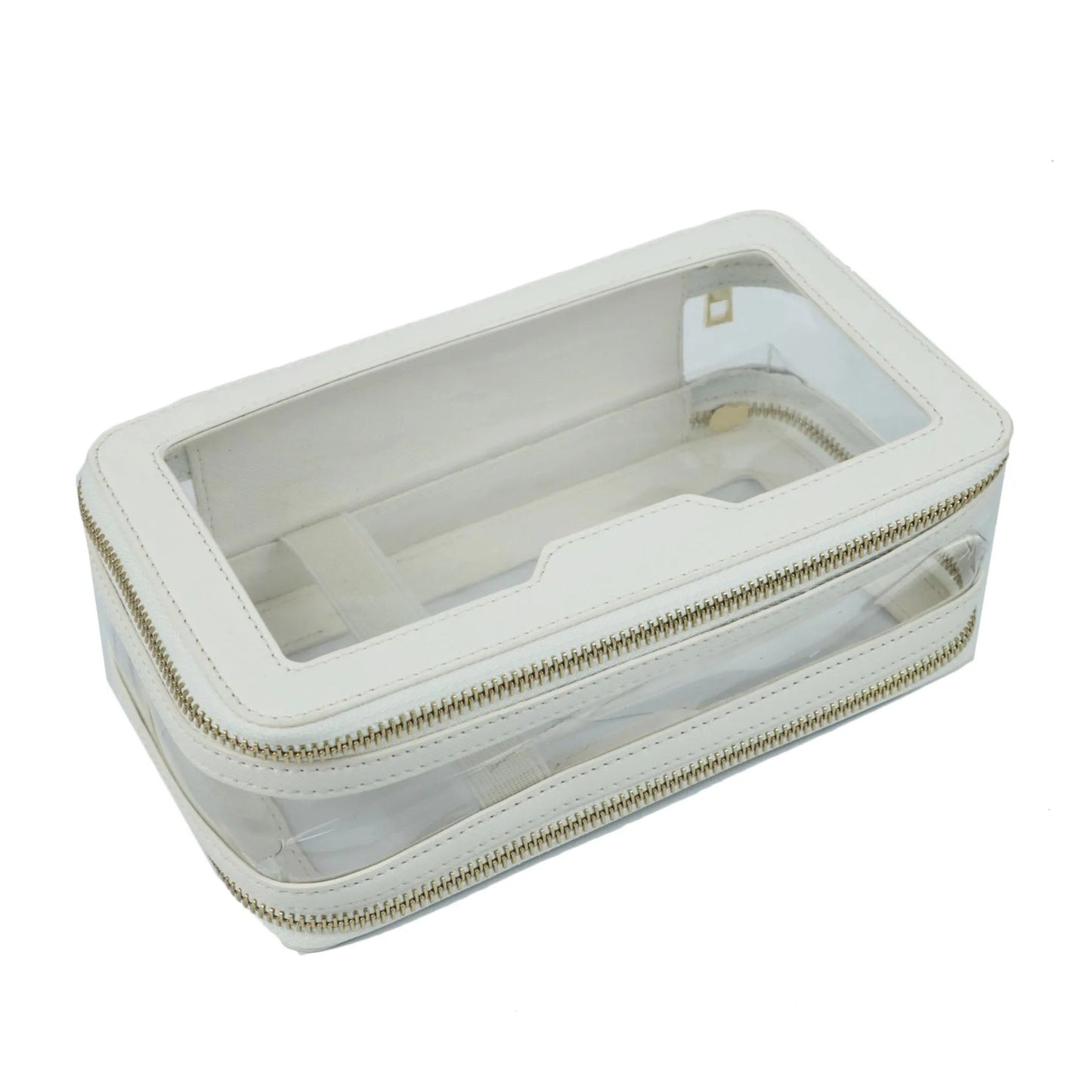 Transparent Simple Portable Waterproof Wash Double Cosmetic Bags