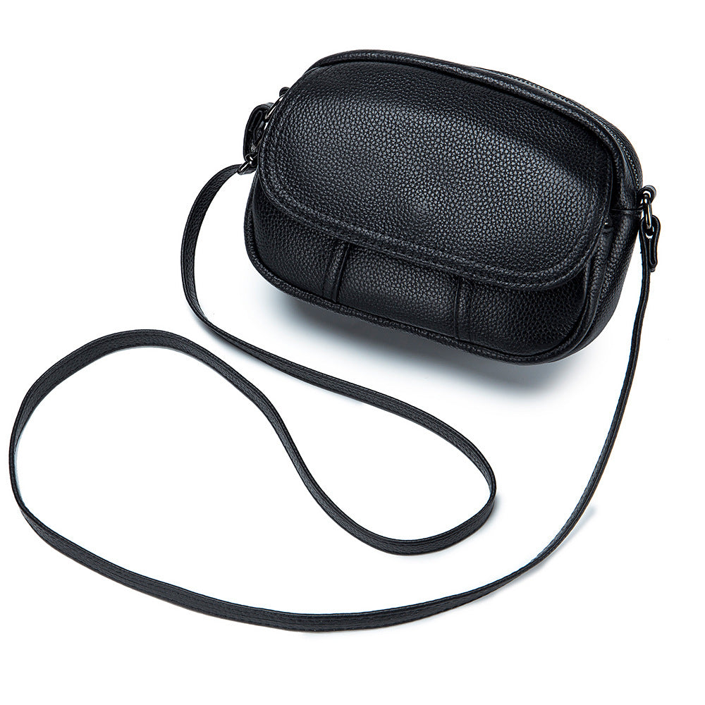 Women's Fashionable First Layer Cowhide Mini Soft Crossbody Bags
