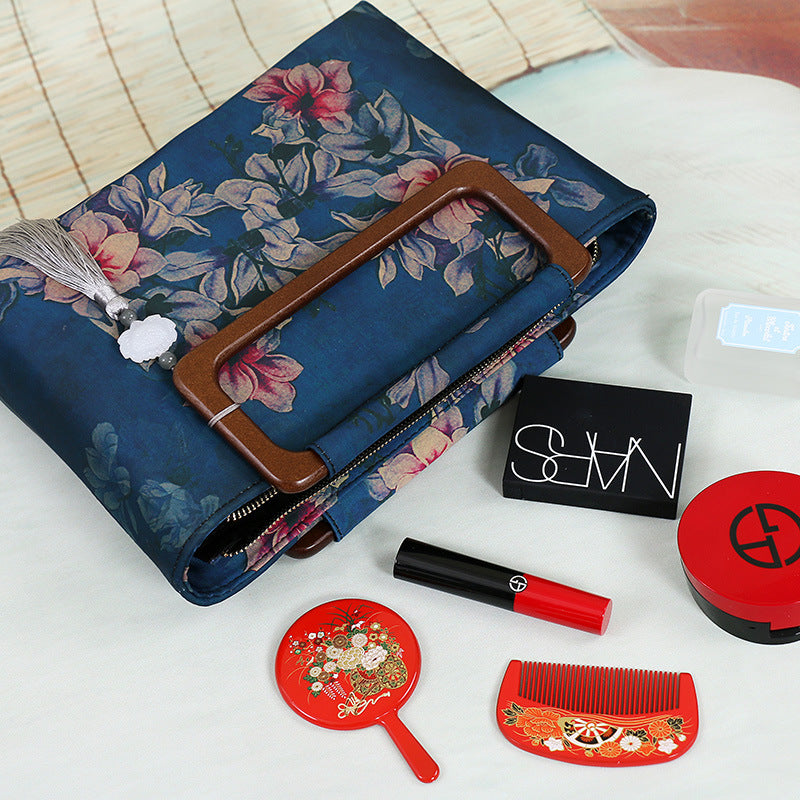 Ancient Style Cheongsam National Elegant Wooden Portable Handbags