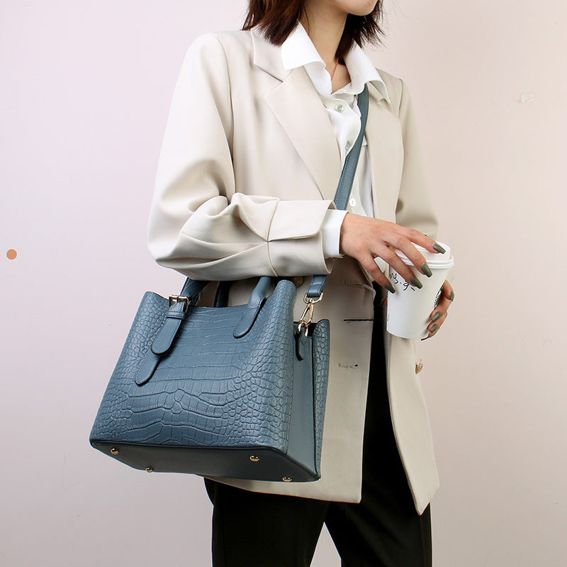 Women's Creative Comfortable Fashion Crocodile Pattern Handbags