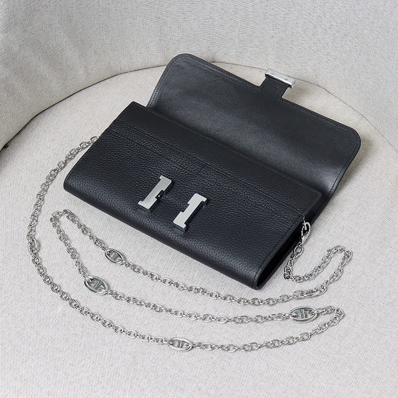 Leather Stewardess Pig Nose Chain Fashion Crossbody Bags