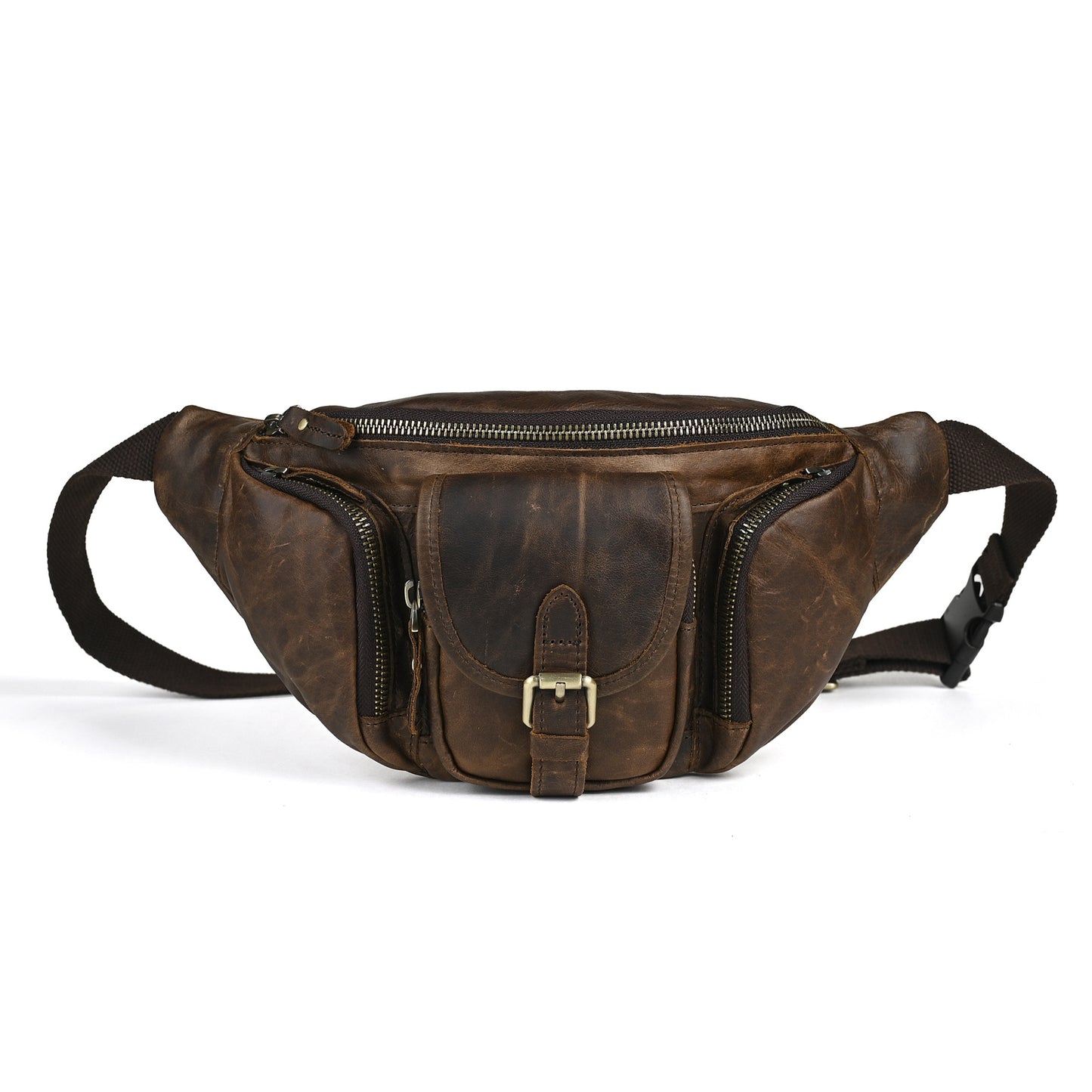 Men's Innovative Retro First Layer Cowhide Men's Waist Packs