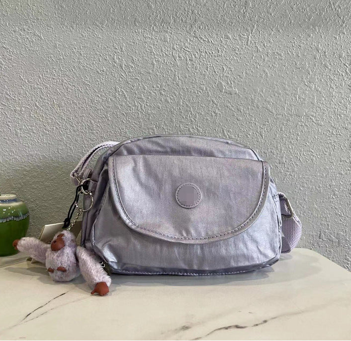 Women's Summer Monkey Fashion Nylon Round Flap Crossbody Bags