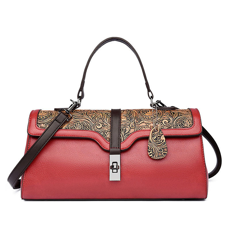 Women's Retro Fashion Pillow Cool Contrast Color Handbags