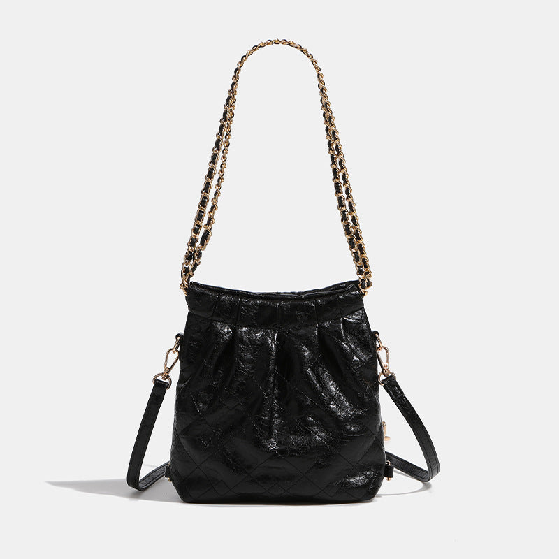 Women's Mini Stray Spring Rhombus Chain Backpacks