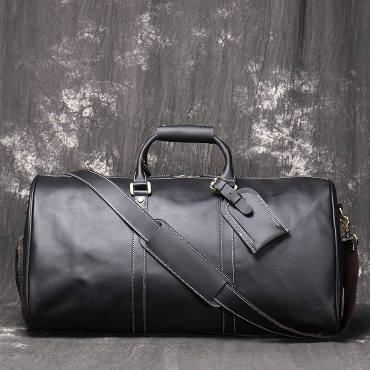Women's & Men's & Retro Genuine Leather Portable Crazy Travel Bags