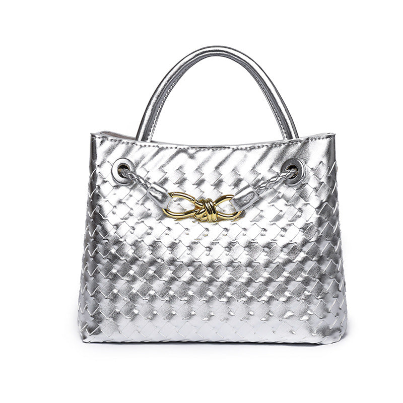 Women's Retro Versatile Simple Design Metal Cord Crossbody Bags