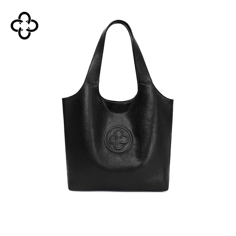Women's High Quality Underarm Leather Retro Large Tote Bags