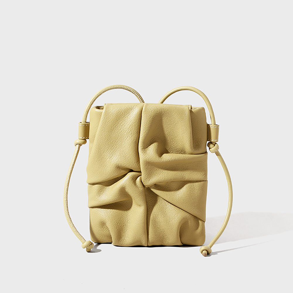 Women's Leather Design Mini Simple First Layer Shoulder Bags