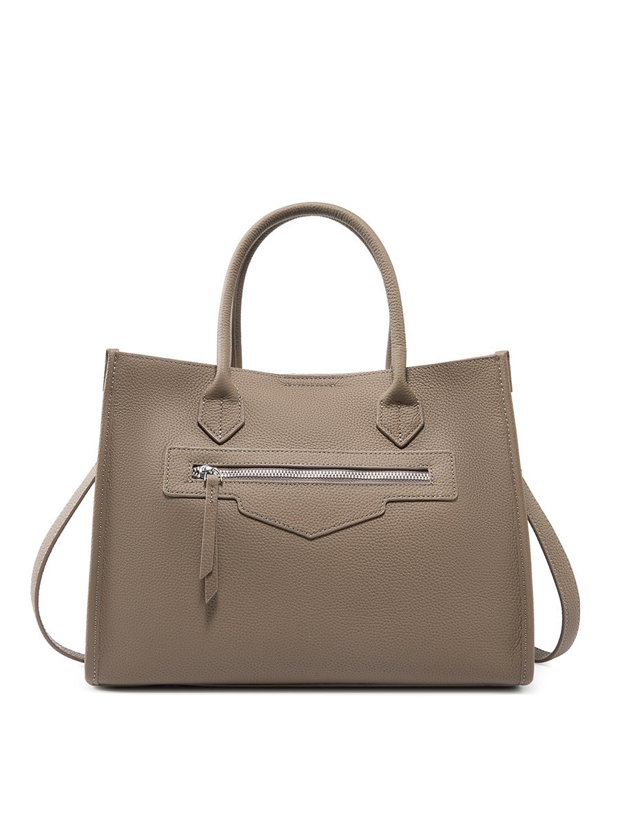 Women's Design Commuting Large Genuine Leather Capacity Retro Tote Bags