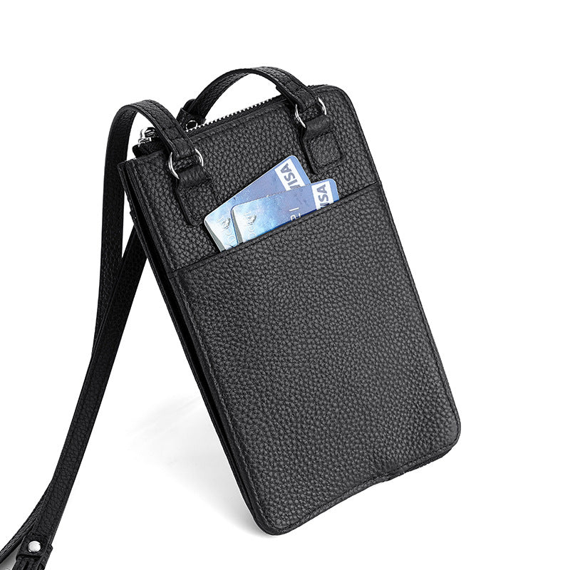 Genuine Leather Multiple Slots Top Layer Phone Bags