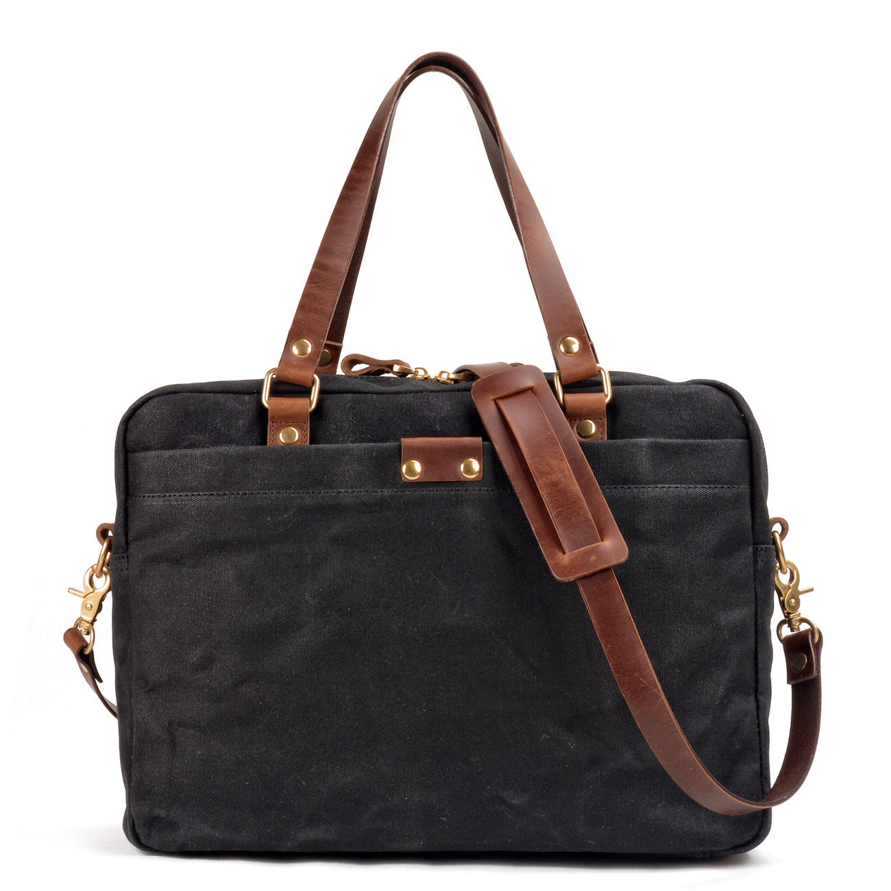 Men's Wax Canvas Leather Business Computer File Men's Briefcases