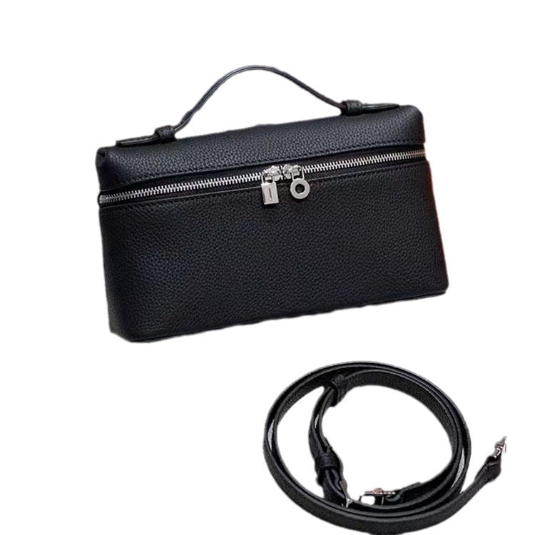 High Version Layer Cowhide Lunch Box Small Square Bags