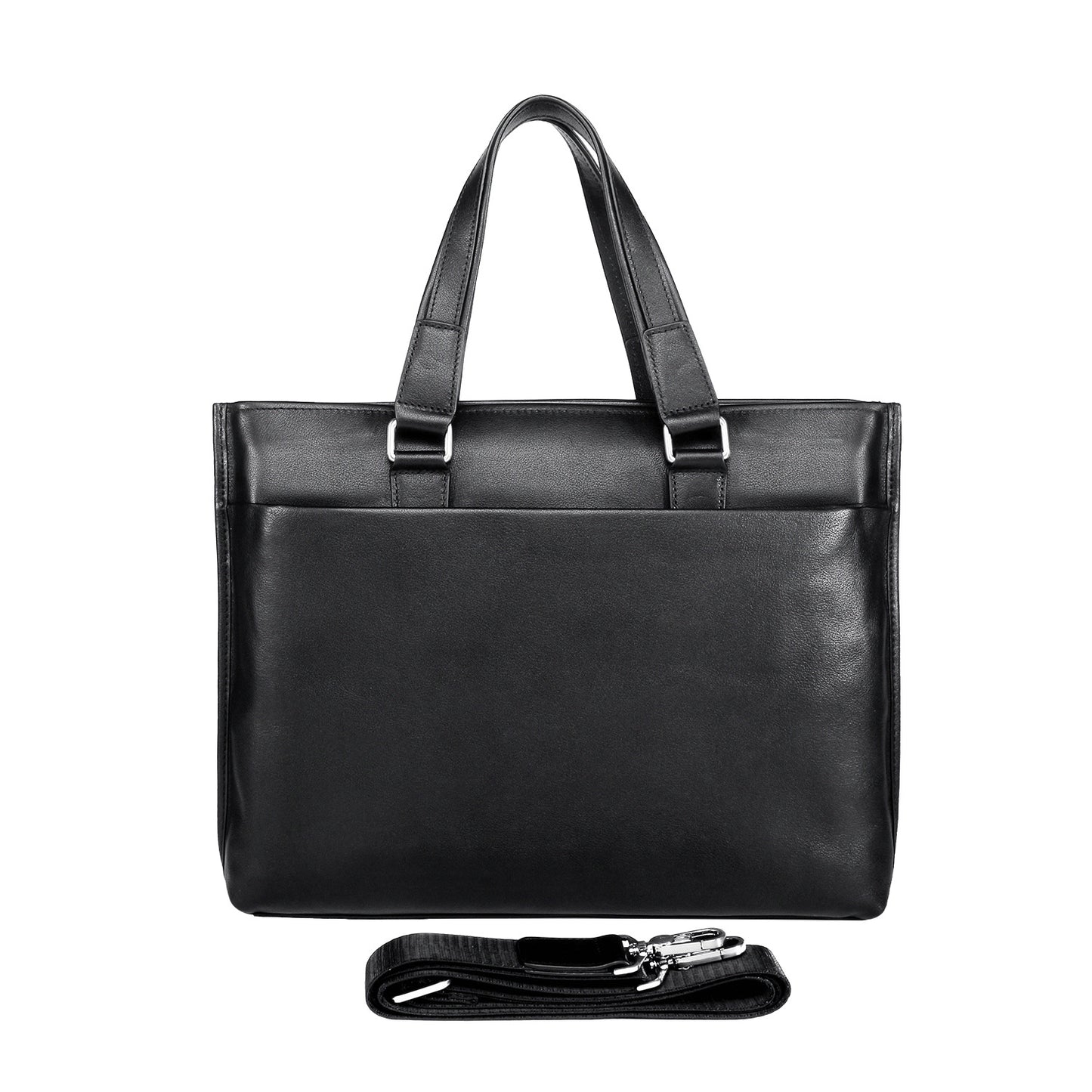Men's Classic First Layer Cowhide Leather Large Men's Handbags