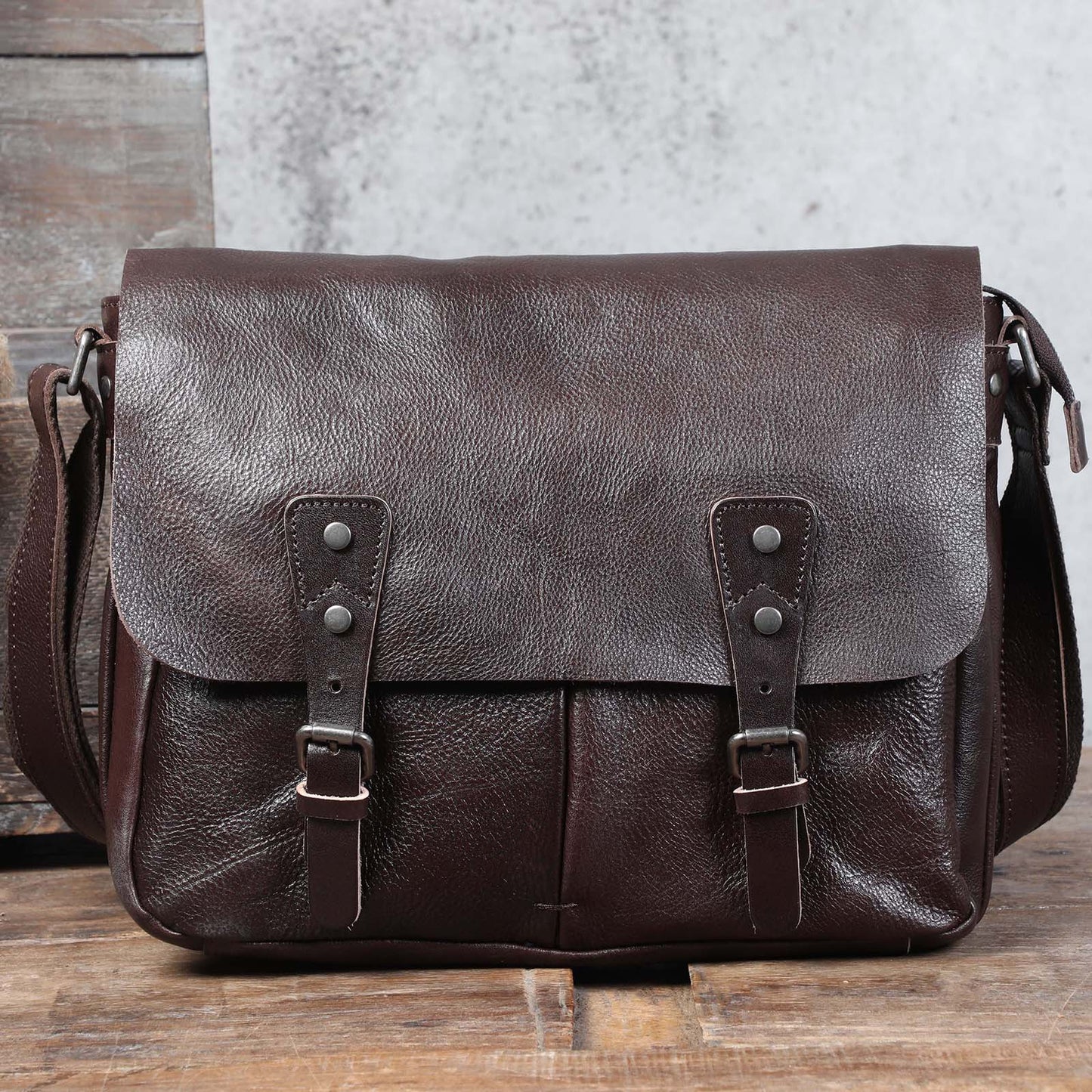 Men's Layer Cowhide Leather Genuine Portable Difference Men's Messenger Bags