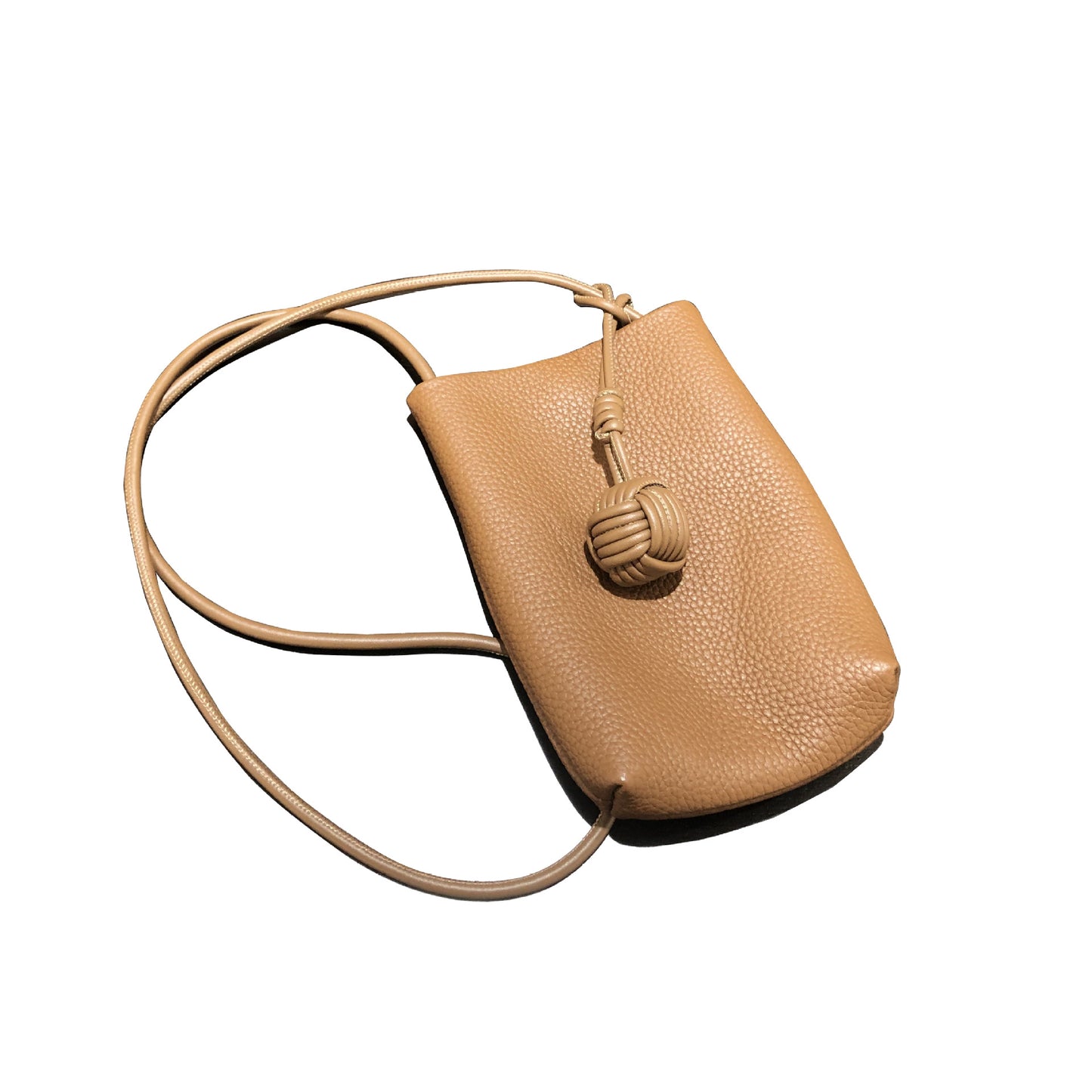 Women's Woven Ball Mobile Leather Mini Simple Phone Bags