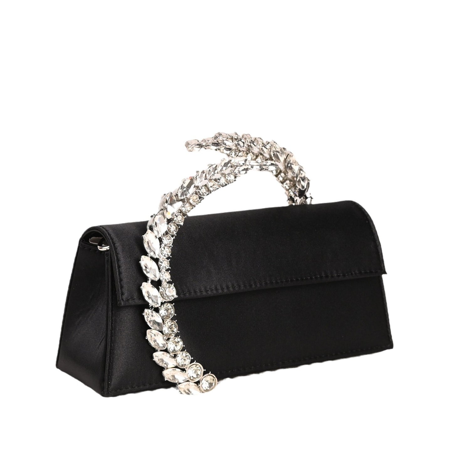 Women's Innovative Rhinestone Diamond Satin Dinner Small Square Bags