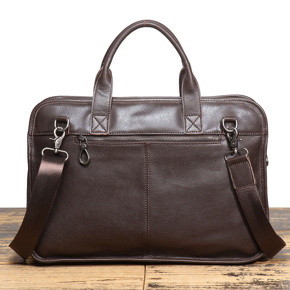 Men's Genuine Leather Portable First Layer Large Men's Briefcases