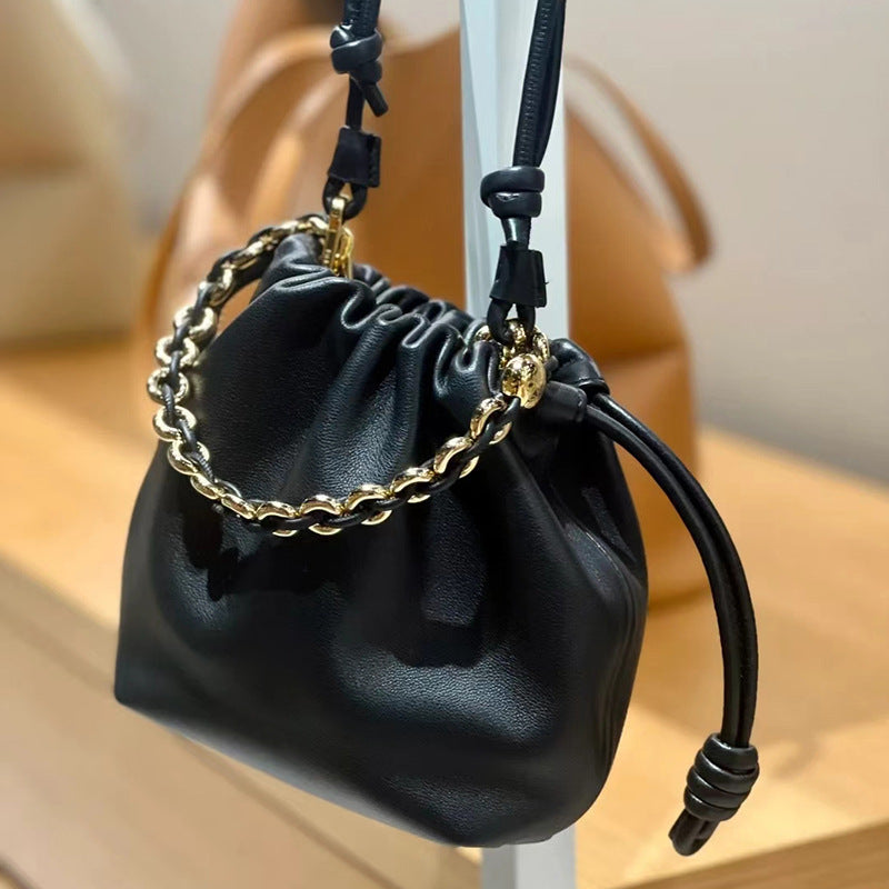 Pretty Chain Lucky Drawstring Cloud Fashion Bucket Bags