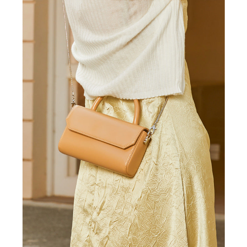 Women's Portable Chain High Sense Niche Genuine Bags