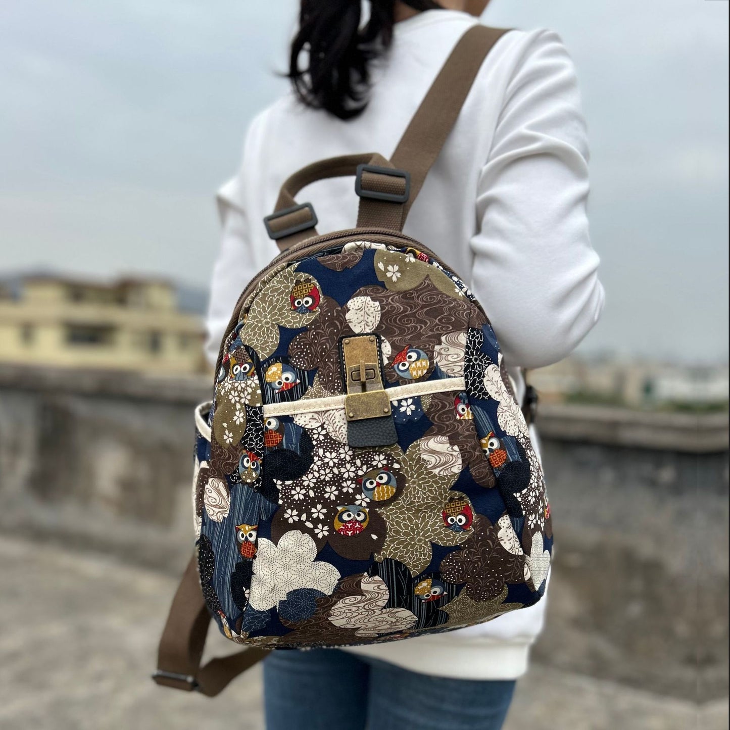 Unique Graceful Fashionable Cotton Linen Leisure Backpacks