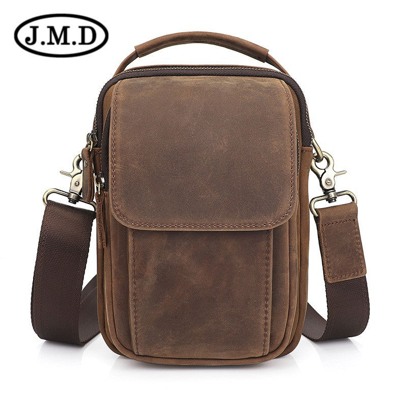 Men's Simple Leather Fashion Napa Waterproof Korean Men's Shoulder Bags