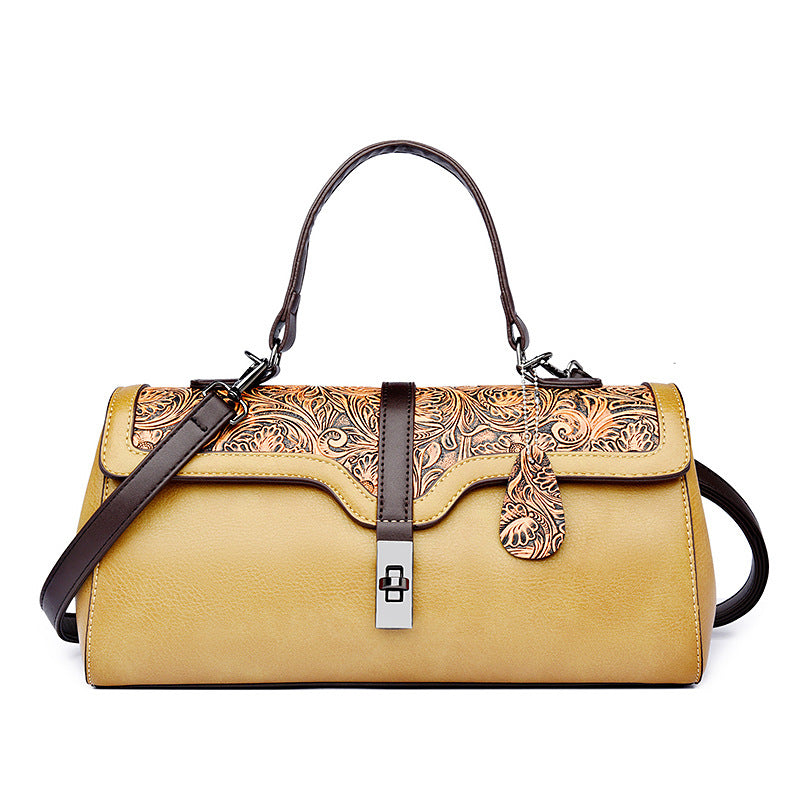 Women's Retro Fashion Pillow Cool Contrast Color Handbags